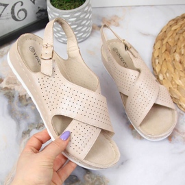 Ékes szandál Vinceza W JAN106B bézs 1