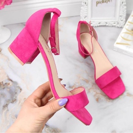 Szandál Vinceza W JAN107C rózsaszín posztján 1