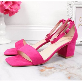 Szandál Vinceza W JAN107C rózsaszín posztján 2