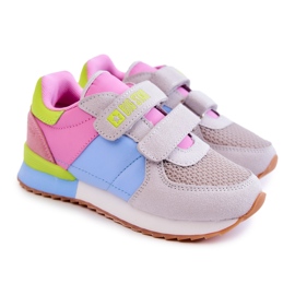Gyermek sportcipő Memory Foam Big Star JJ374252 Pink-Blue kék rózsaszín szürke 1