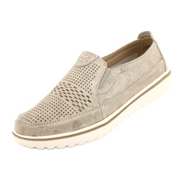 Kényelmes sportcipők a Jezzi platformon 20PB08-1653 bézs aranysárga 4