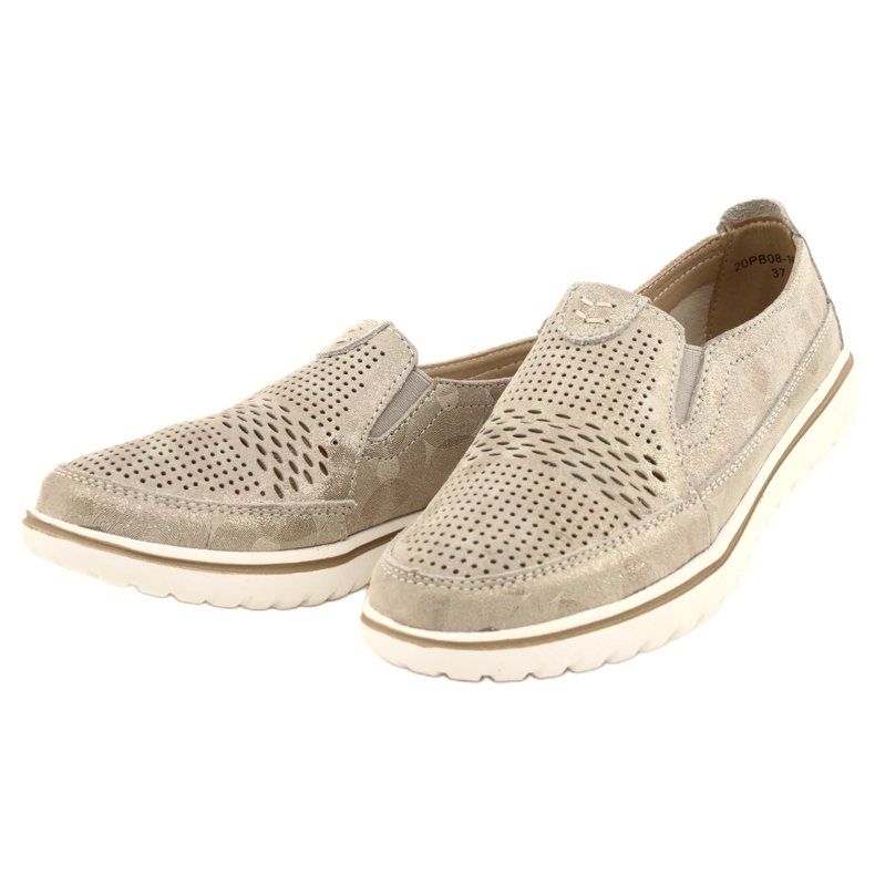 Kényelmes sportcipők a Jezzi platformon 20PB08-1653 bézs aranysárga 3