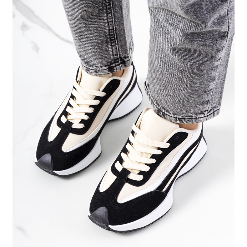 Fekete Hofste női tornacipő bézs 1