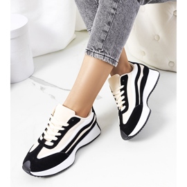 Fekete Hofste női tornacipő bézs 2