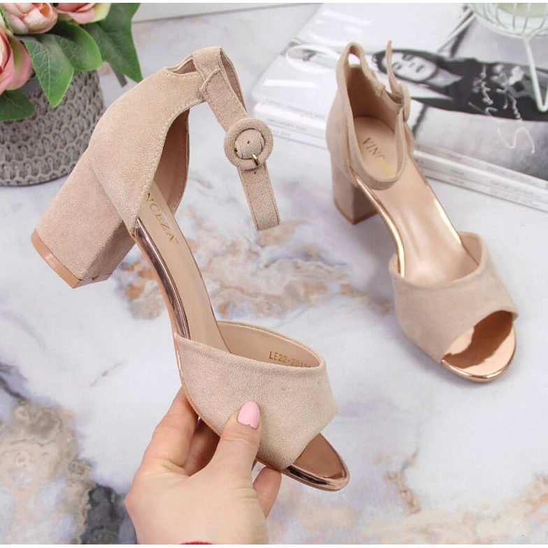 Szandál a Vinceza W JAN96D bézs oszlopon 1