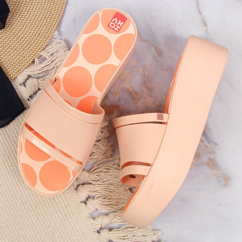 Gumi papucs a platformon Zaxy W INT1708A akt rózsaszín 2 Gumi papucs a platformon Zaxy W INT1708A akt rózsaszín 2