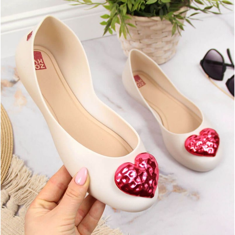 Meliski balerinák szívvel Zaxy W INT1711A bézs 1