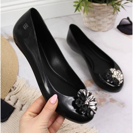 Meliski balerinák Zaxy virággal W INT1712 fekete 1 Meliski balerinák Zaxy virággal W INT1712 fekete 1