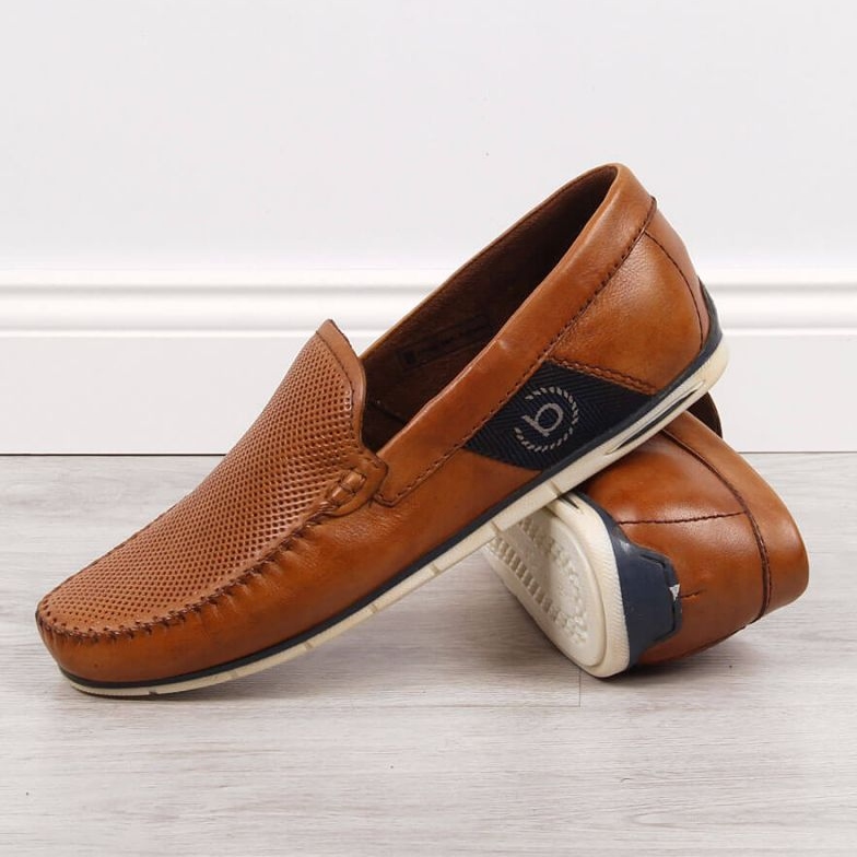 Bugatti JJ153094 bőr mokaszin, barna 2