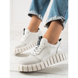 ARTIKER Fehér divatos bőrcipő 1