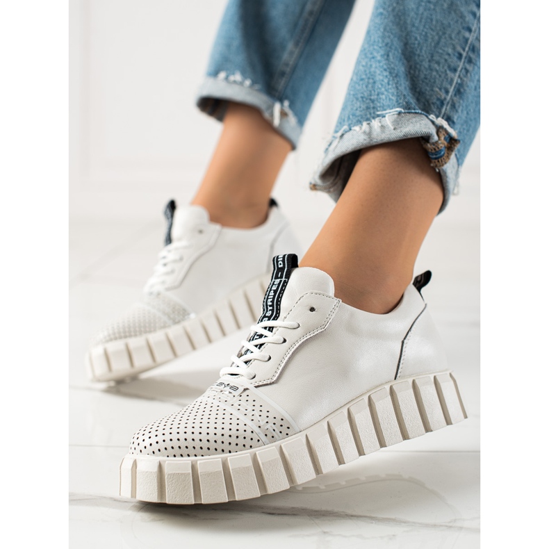 ARTIKER Fehér divatos bőrcipő 1