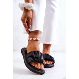 S.Barski Női klasszikus fekete macskapapucs 1