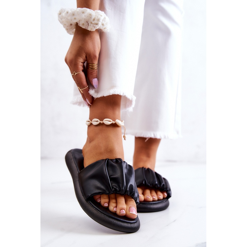 S.Barski Női klasszikus fekete macskapapucs 1