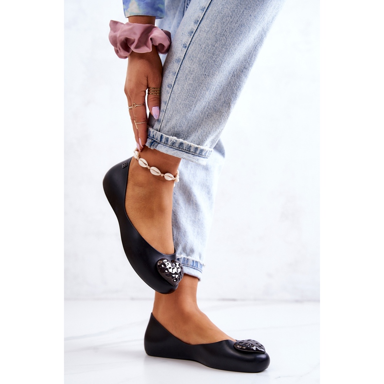 Női illatos gumibalerinák ZAXY JJ285046 Fekete 2