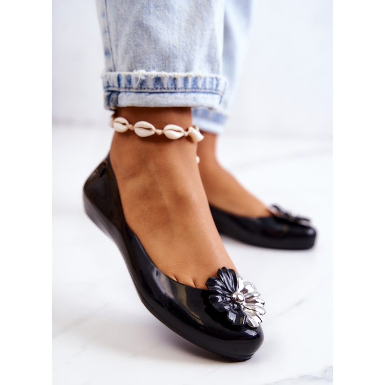 Női illatos gumibalerinák ZAXY JJ285048 Fekete 2