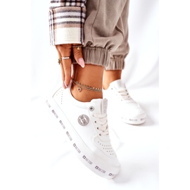 Bőr cipők a Big Star II274075 platformon Fehér 2