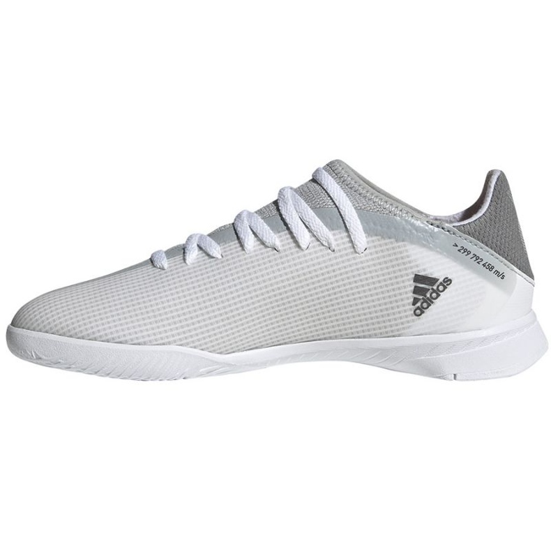 Adidas X Speedflow.3 In Jr FY3315 futballcipő szürke, fehér a szürke árnyalatai 1 Adidas X Speedflow.3 In Jr FY3315 futballcipő szürke, fehér a szürke árnyalatai 1