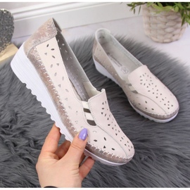 Bőr ékcipő bézs T.Sokolski W SCA156 1