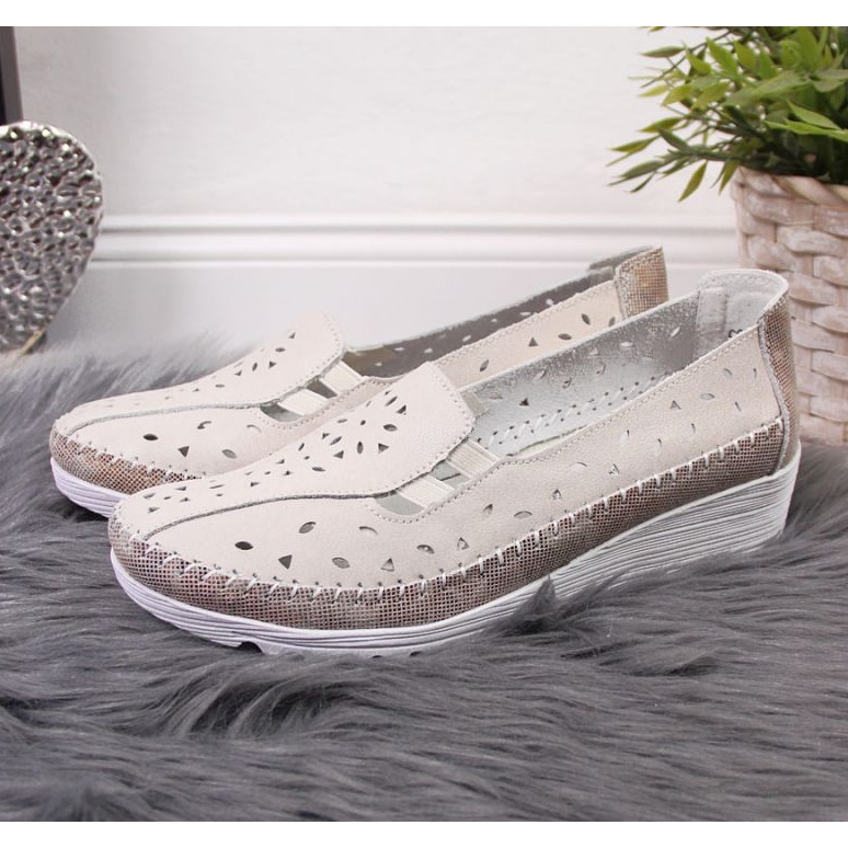 Bőr ékcipő bézs T.Sokolski W SCA156 2