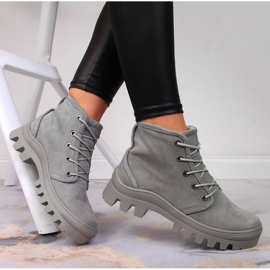 Szürke Filippo W PAW325B bőr tornacipő 2