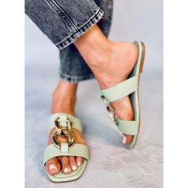 Papucs Saud Green lánccal zöld 1 Papucs Saud Green lánccal zöld 1