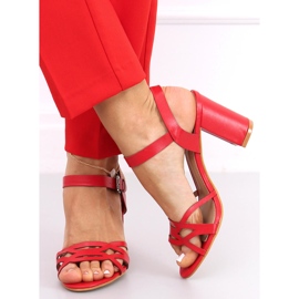 Rania Red magas sarkú szandál piros 2