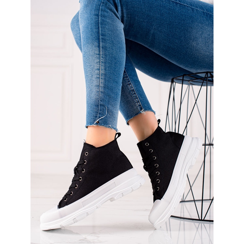 Forever Folie Fekete cipők a platformon 1