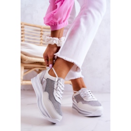 S.Barski Női sportcipő tornacipő fehér-ezüst Bourne 2