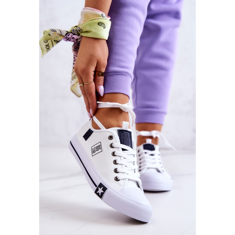 Klasszikus alacsony tornacipő Big Star JJ274255 fehér 1