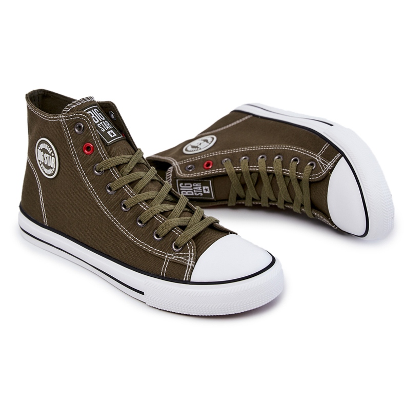 Férfi magas tornacipő Big Star JJ174387 Khaki 2