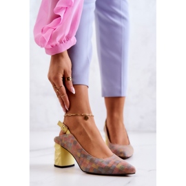 Velúr Pumpák Postán Maciejka 05427-39 Többszínű sokszínű sárga 1 Velúr Pumpák Postán Maciejka 05427-39 Többszínű sokszínű sárga 1