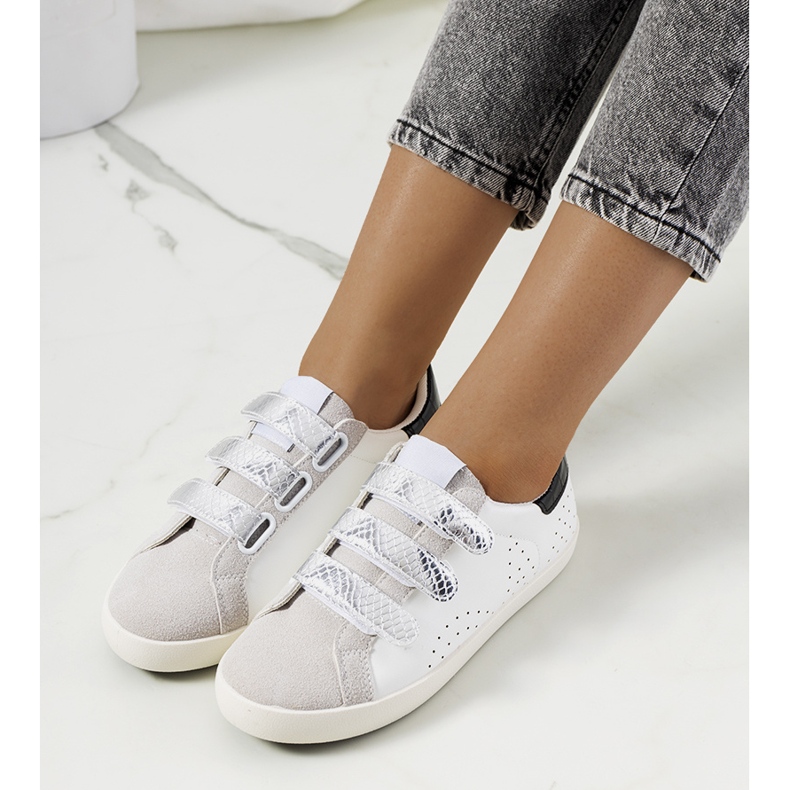 Női fehér Surrey tornacipő fekete ezüst szürke 1