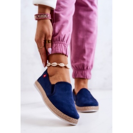 Női Espadrille Slip-On Big Star JJ276003 sötétkék 1