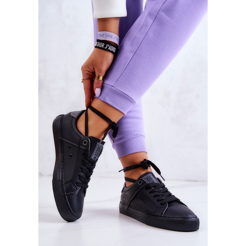 Bőr tornacipő Big Star JJ274214 Fekete 2