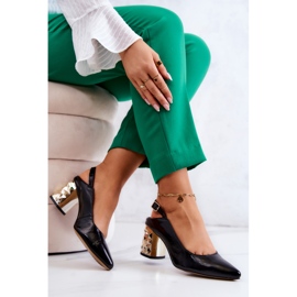 Bőr szivattyúk rúdon Maciejka 05427-01 Fekete aranysárga 1