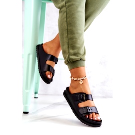 S.Barski Fekete Corina papucs csattal 4