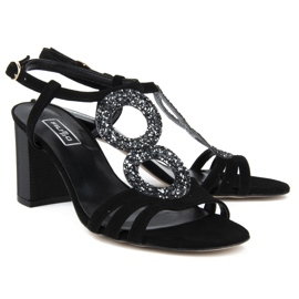 Szandál Filippo 1453 fekete velúr 2