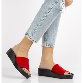 Bőr papucs Filippo DK1220 / 20 Rd piros 1