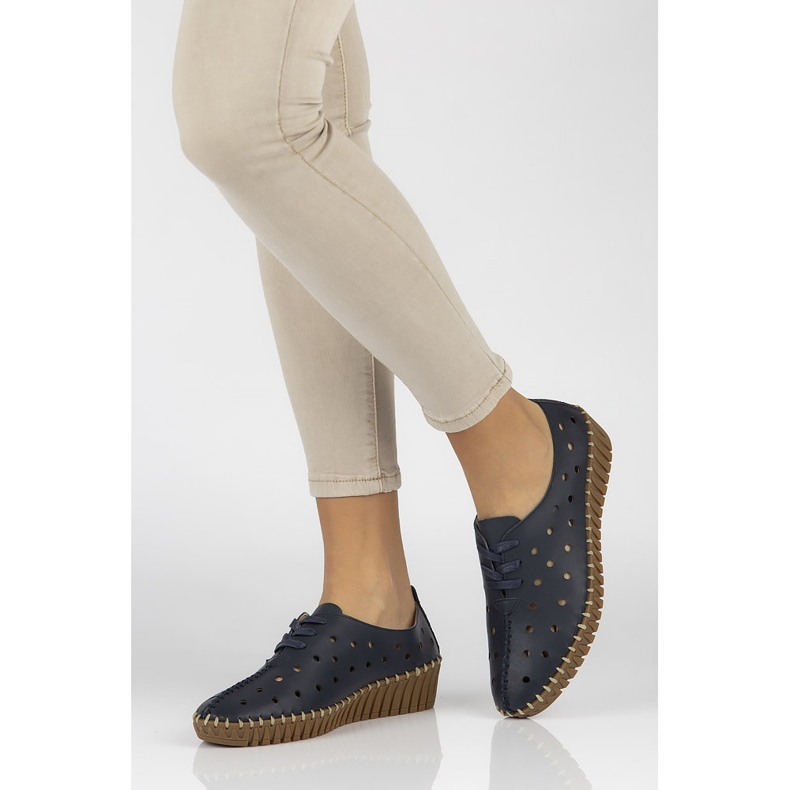 Bőr cipő Filippo DP1230 / 20 Nv sötétkék 1