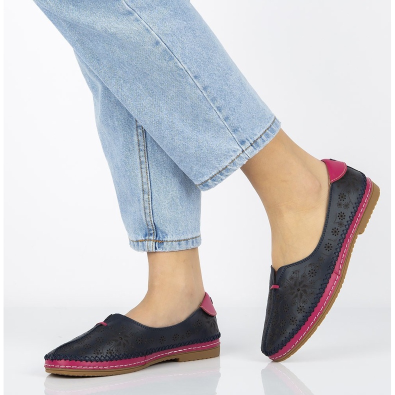 Bőr cipő Filippo DP1224 / 20 Nv sötétkék 1