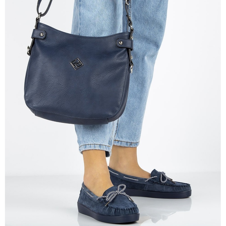 Bőr Loafers Filippo DP1200 / 20 Nv sötétkék 1