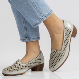 Bőr cipő Filippo DP748 / 20 Si ezüst 2