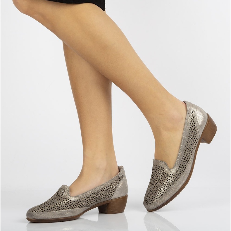 Bőr cipő Filippo DP1405 / 20 Gr szürke 1