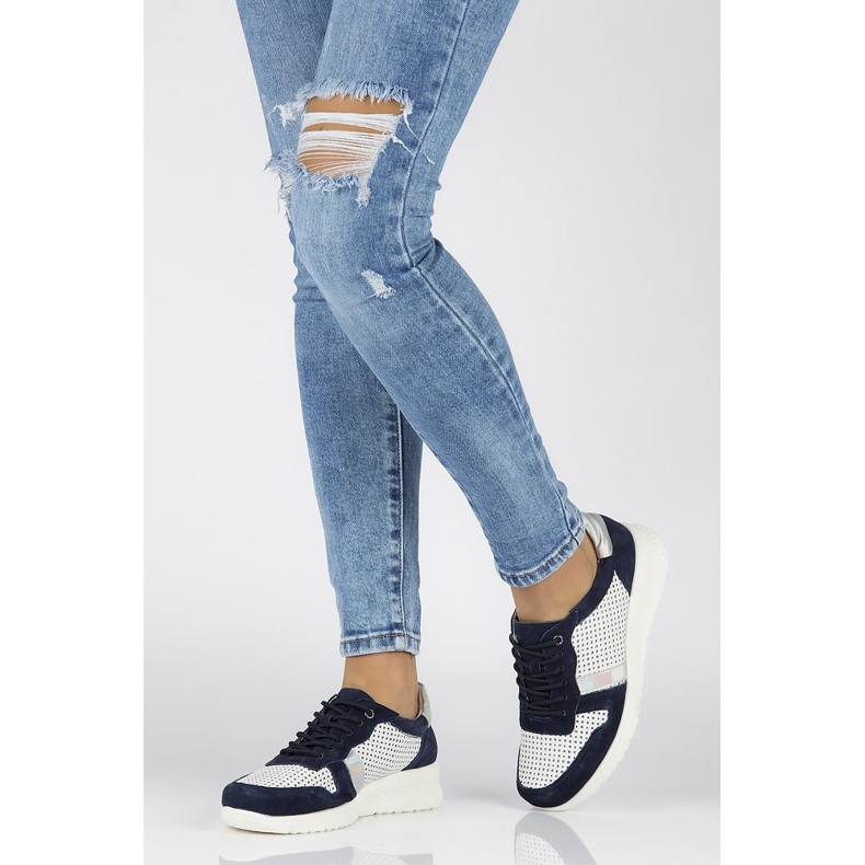 Filippo DP1389 / 20 Wh Nv White Navy cipő fehér sötétkék sárga 1