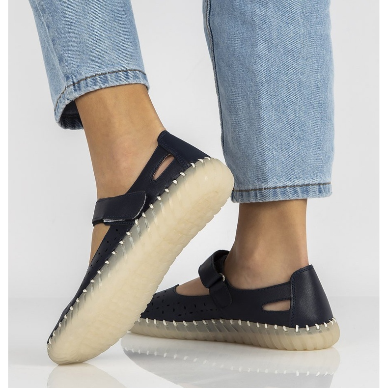 Bőr cipő Filippo DP1262 / 20 Nv sötétkék 1