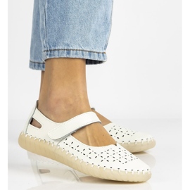 Bőr cipő Filippo DP1262 / 20 Wh fehér 1