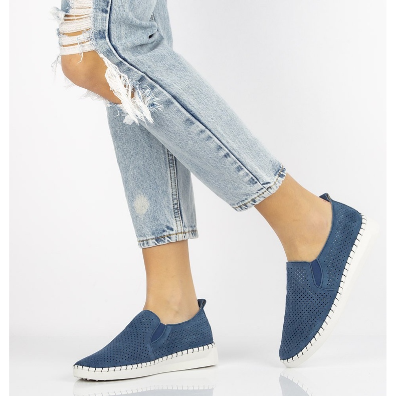 Bőr cipő Filippo DP063 / 20 Nv sötétkék 1