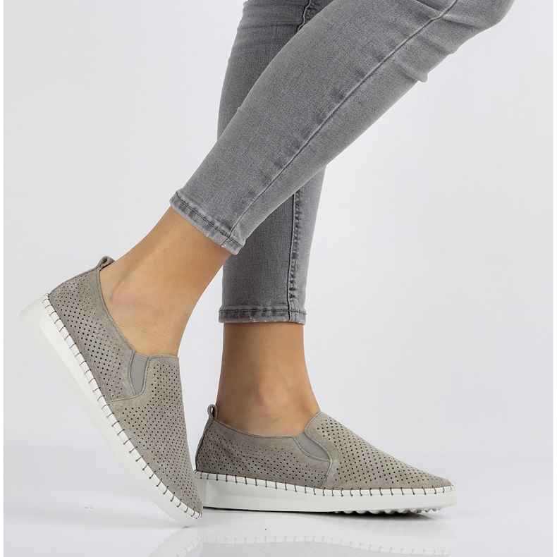 Bőr cipő Filippo DP063 / 20 Gr szürke 1