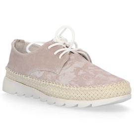 Bőr cipő Filippo DP701 / 20 Legyen bézs 2