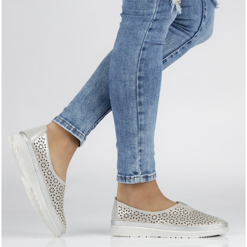 Filippo DP1400 / 20 Si Silver cipő khaki ezüst szürke zöld 2